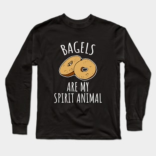 Bagels are my spirit animal Long Sleeve T-Shirt